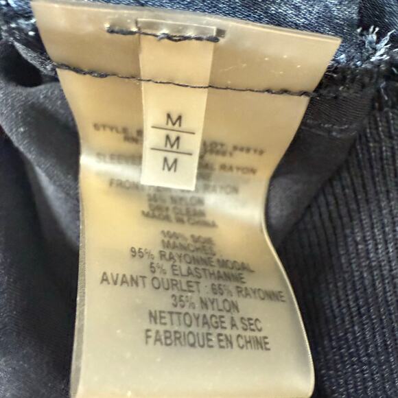 Elie Tahari Silk Front Zip Blouse Women’s Medium Blue Modal Sleeves - Picture 5 of 6